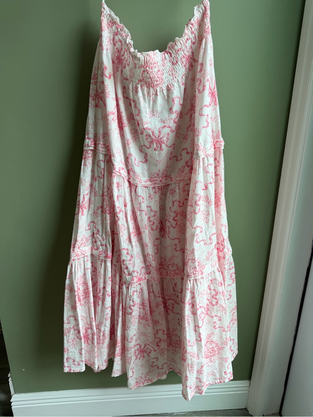 LoveShackFancy Pink Floral Tiered Maxi Skirt and Top - Picture 5 of 11